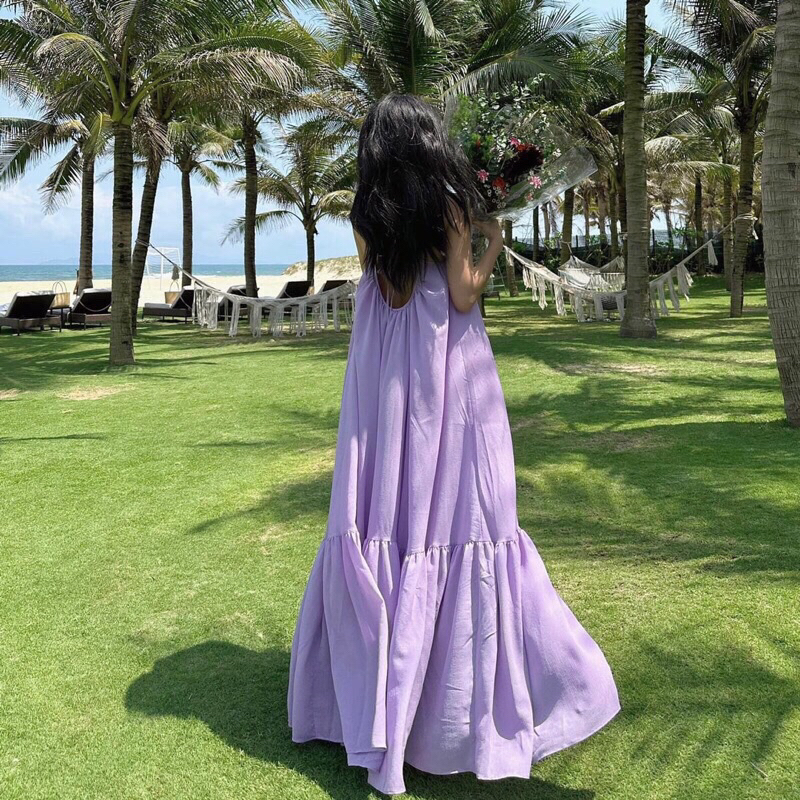 Váy Maxi Hở Lưng Sang Chảnh