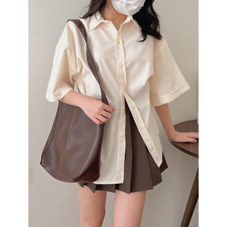 Áo sơ mi Lưu Diệc Phi cộc tay basic nhiều màu