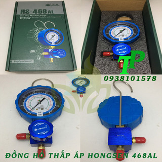 Đồng hồ gas thấp áp đơn hongsen hs-468al, đồng hồ sạc gas thấp áp máy lạnh-điều hòa-tủ lạnh
