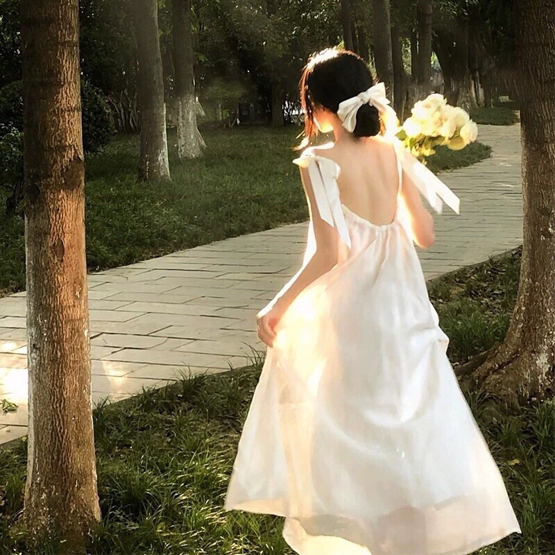 Váy Đầm Maxi Dáng Suông Hở Lưng