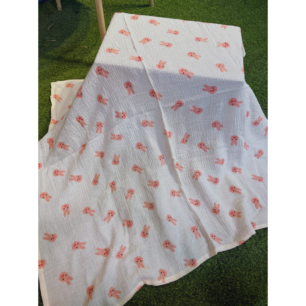 Khăn tắm Muslin Organic  dòng 2 lớp MORRY- KILUTA - jBON  kích thước 90x 100 cm