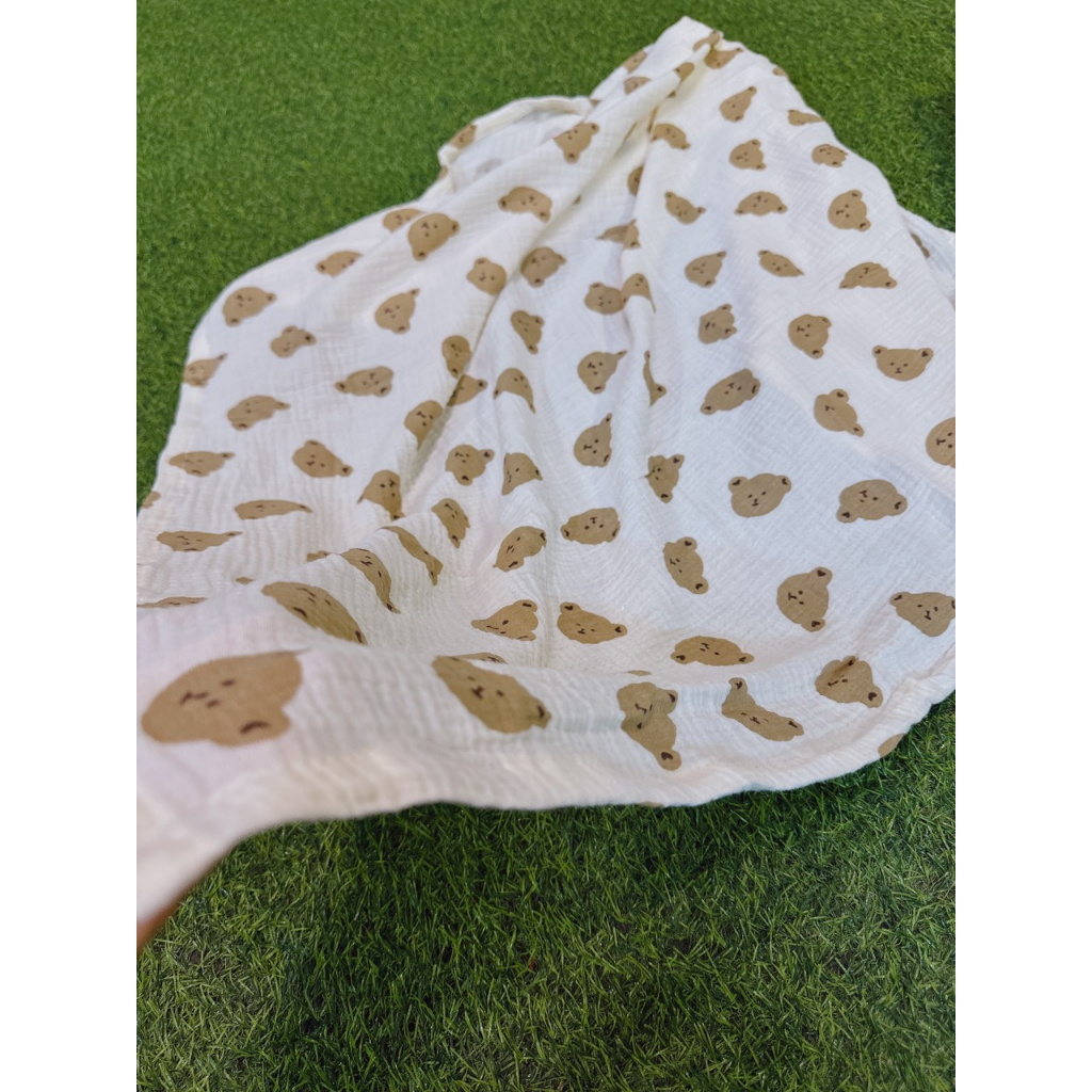 Khăn tắm Muslin Organic  dòng 2 lớp MORRY- KILUTA - jBON  kích thước 90x 100 cm