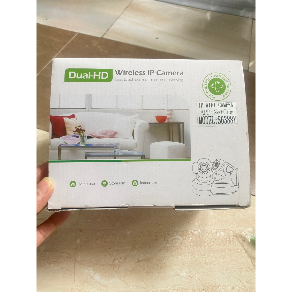 Camera IP Không Dây 360 Dual-HD S6388y TẶNG kèm đầu nối mạng.