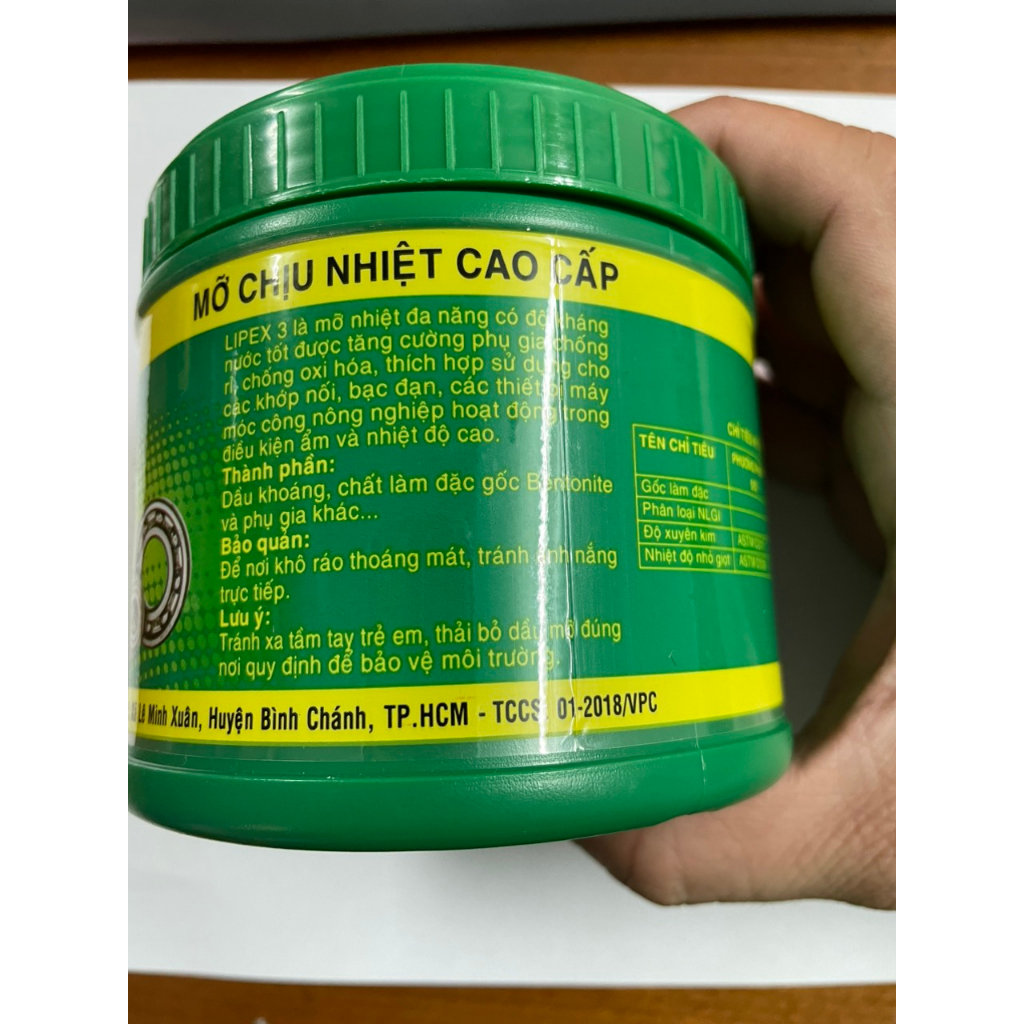Mỡ bò chịu nhiệt cao cấp LIPEX3 400g NHÀ PHÂN PHỐI ĐỘC QUYỀN TẠI TP HCM