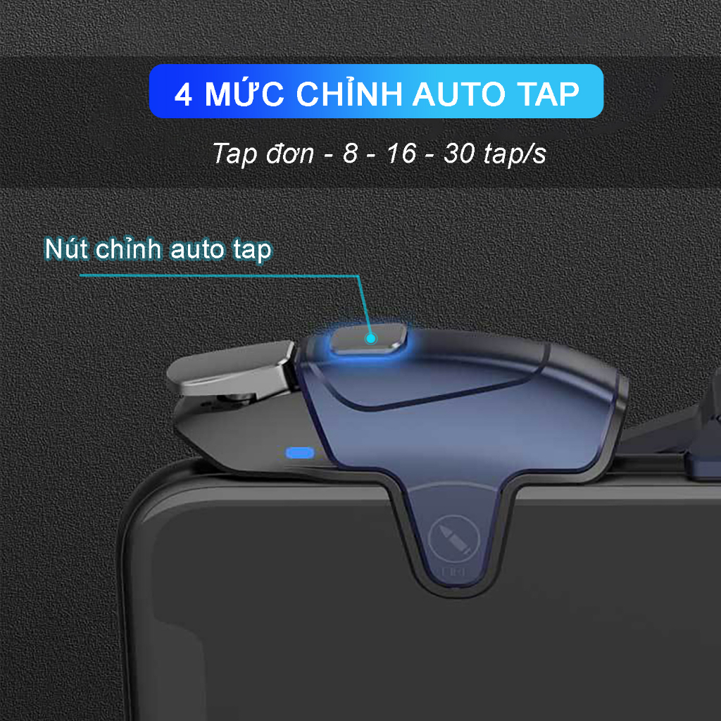 Nút auto tap pubg freefire MEMO AK02 tay cầm chơi game điện thoại gaming lên đến 30 tap cho sinh tồn đối kháng FPS