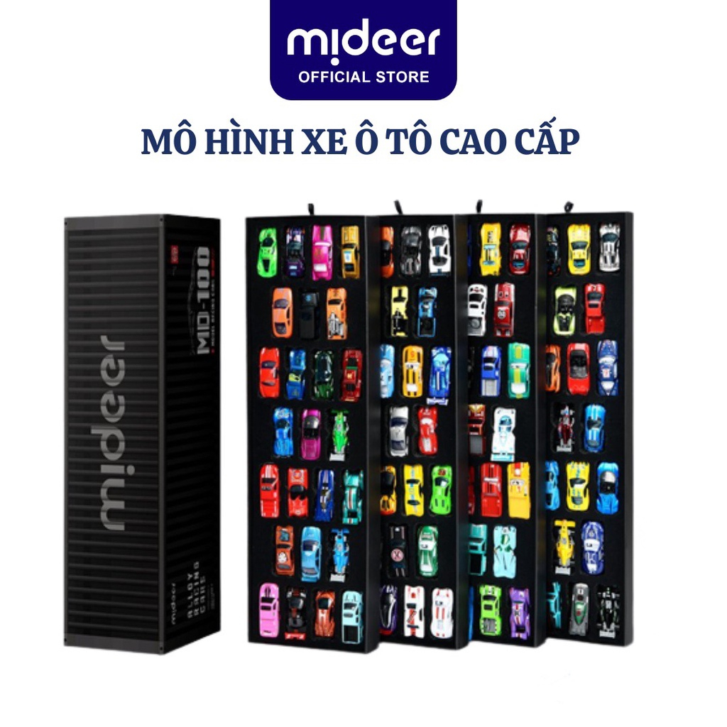 Set Ô Tô Đồ Chơi Ô Tô Mô Hình Bằng Kim Loại Siêu Bền Mini Alloy Racing Cars Mideer 10 và 30 Chiếc - Sản Phẩm Chính Hãng
