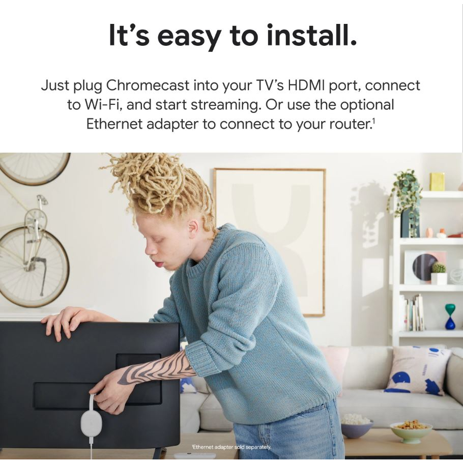 Google chromecast with Google TV HD, chất lượng full HD 1080P, ra lệnh giọng nói tiếng Việt, có Netflix cấp phép