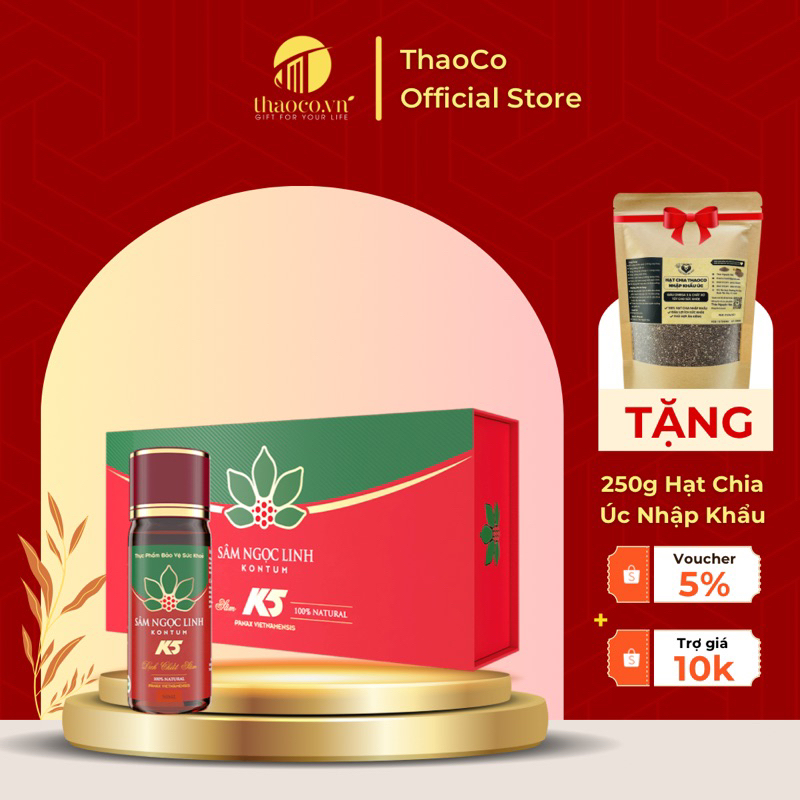 Dịch Chiết Sâm Ngọc Linh Kontum K5 (Hộp 5 chai)