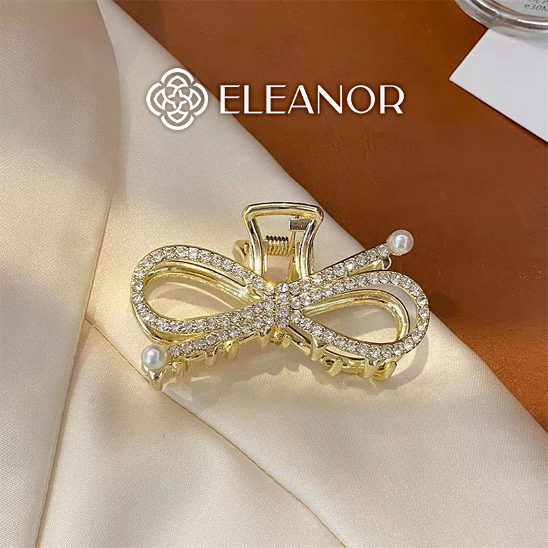 Kẹp tóc nữ càng cua đính đá Eleanor Accessories ngọc trai nhân tạo phụ kiện tóc 5752