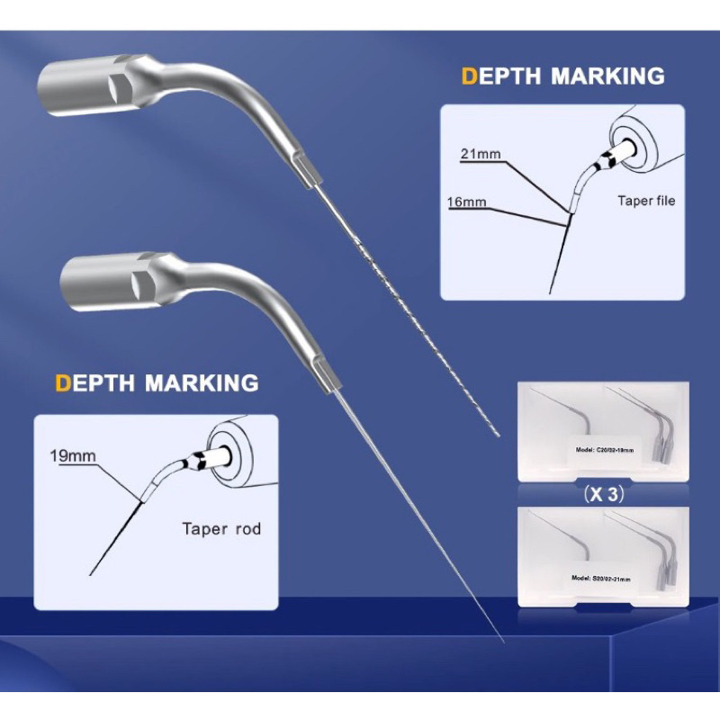 Đầu rung nội nha kim loại