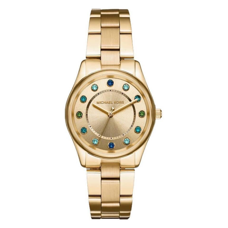 Đồng hồ nữ Michael Kors MK6602 Colette Gold-Tone Watch 34mm, Authentic, fullbox, Luxury diamond watch