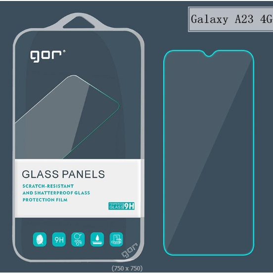 Bộ 2 kính cường lực GOR cho Samsung Galaxy A23 4G trong suốt, cảm ứng siêu mượt, chống vân tay + Tặng chống hở keo mép