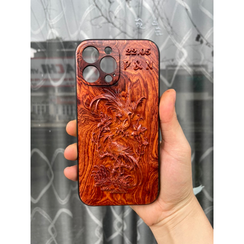 ốp iphone trạm khắc, ốp lưng trạm Phu Thê Viên Mãn