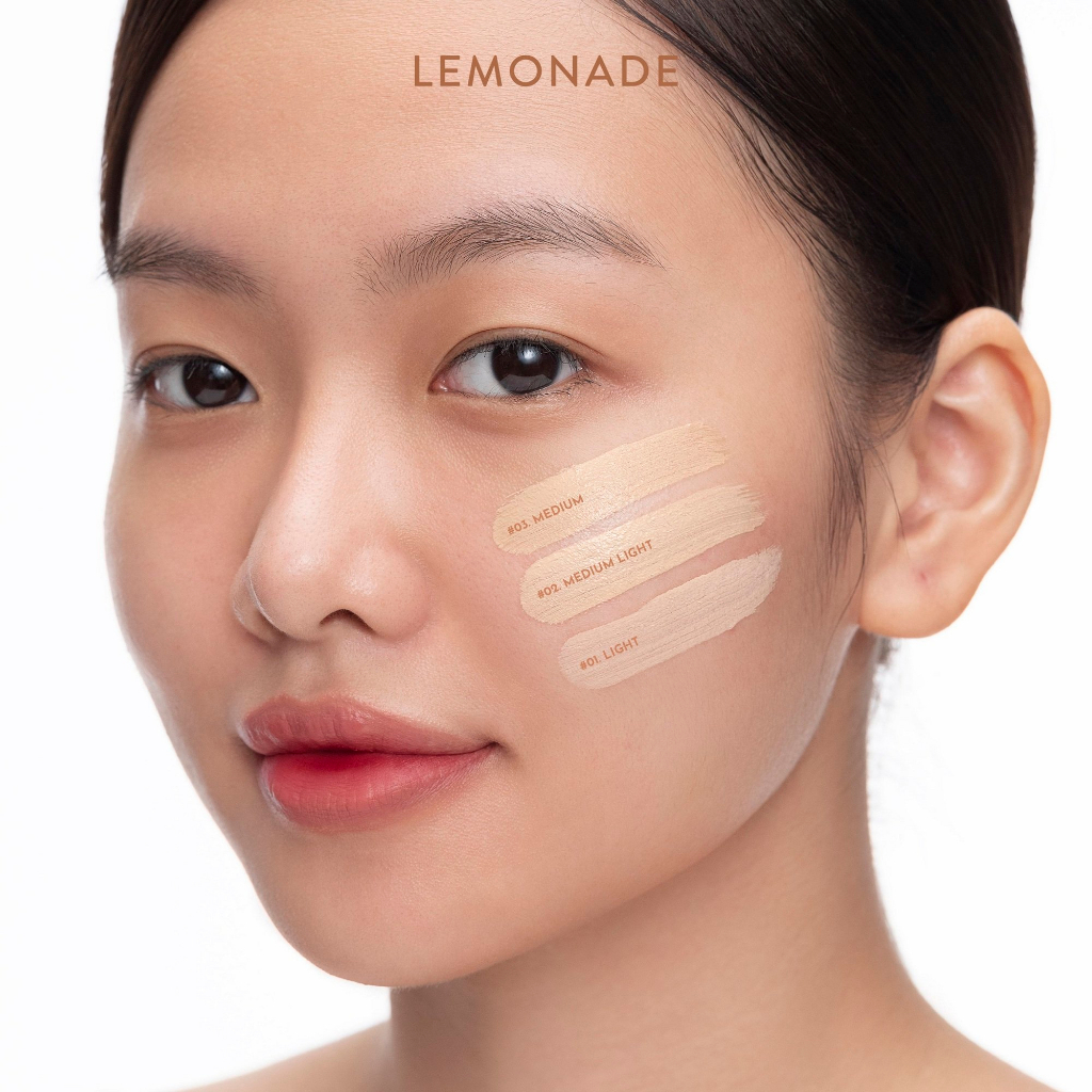 Combo Lemonade Phấn nước siêu kiềm dầu Supermatte Cushion A03 15g và Kem che khuyết điểm #A03 3g