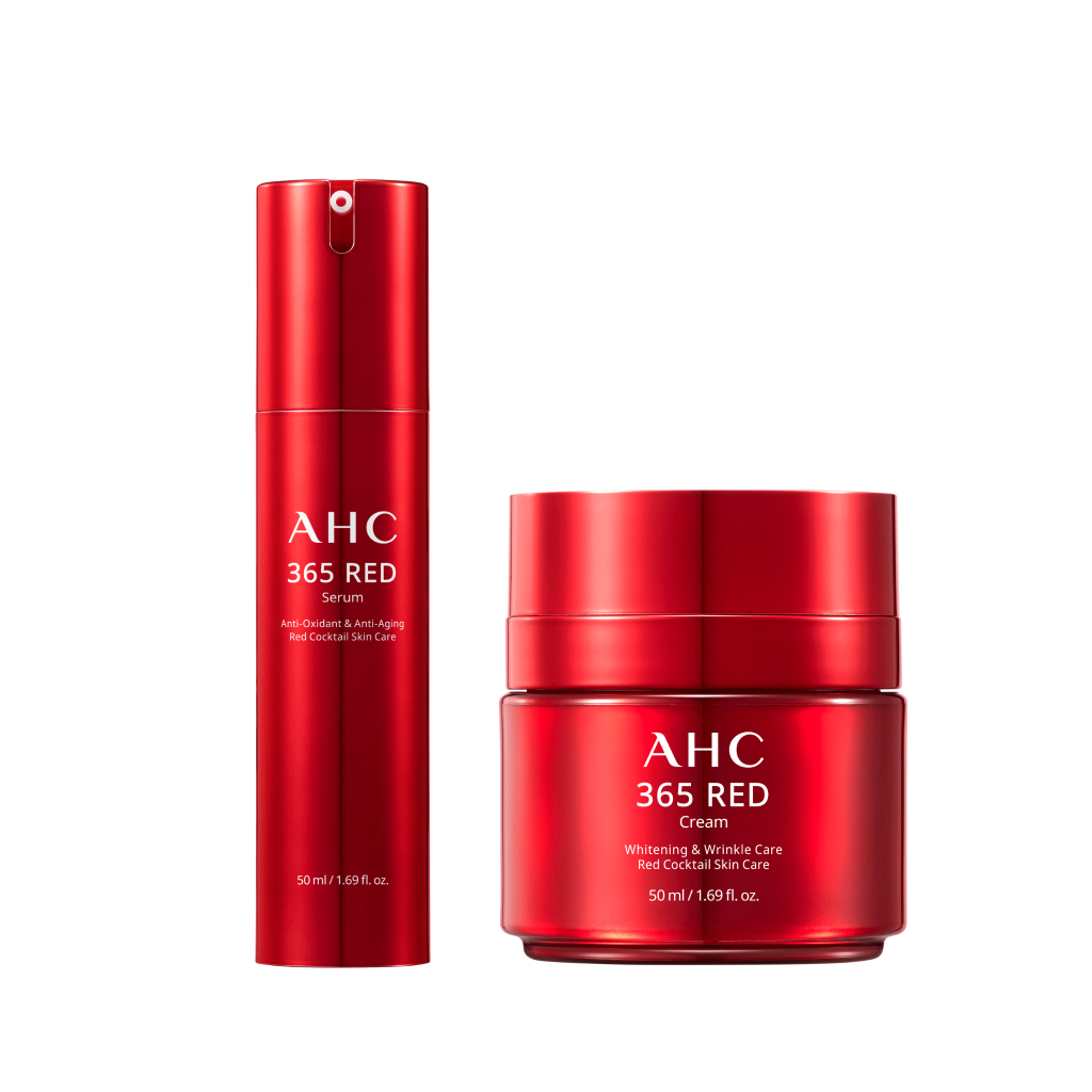 Combo Kem Dưỡng và Tinh Chất Chống Lão Hóa AHC 365 Red Cream 50ml &amp; Serum 50ml