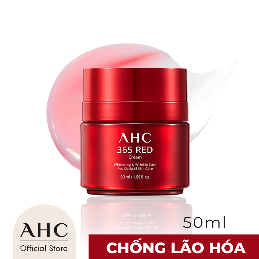 Combo Kem Dưỡng và Tinh Chất Chống Lão Hóa AHC 365 Red Cream 50ml & Serum 50ml