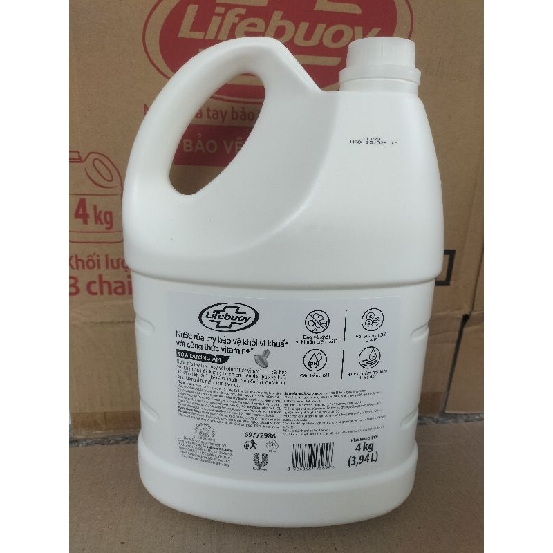 Nước rửa tay Lifebuoy Chuyên dụng Bảo vệ vượt trội   4KG