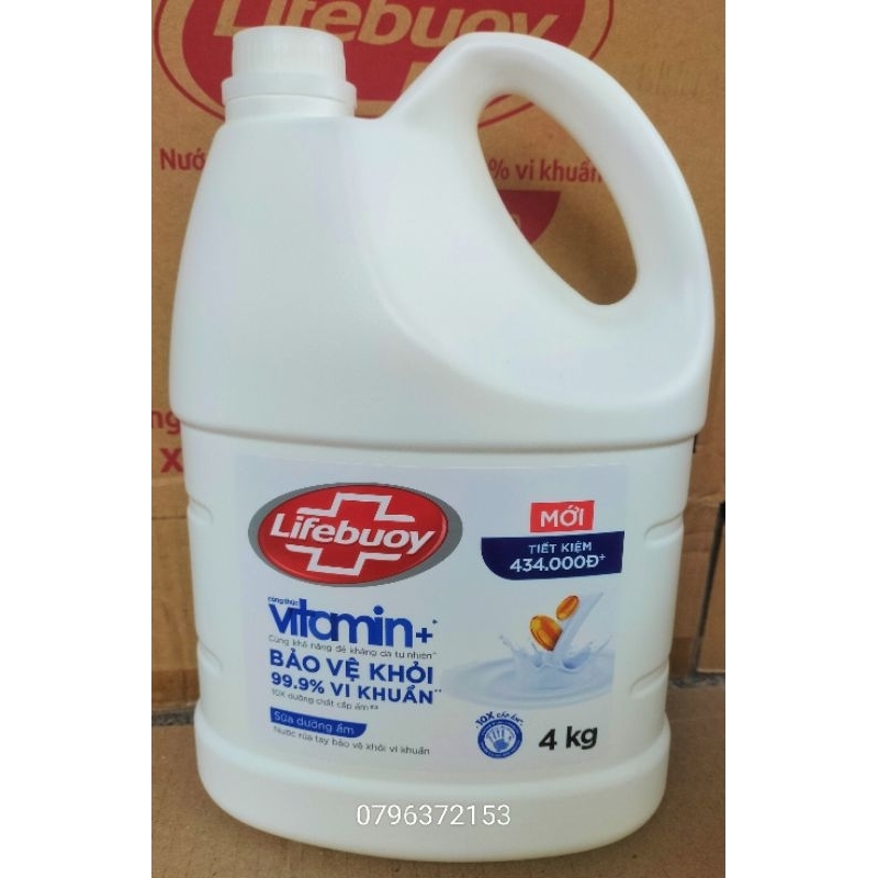 Nước rửa tay Lifebuoy Chuyên dụng Bảo vệ vượt trội   4KG