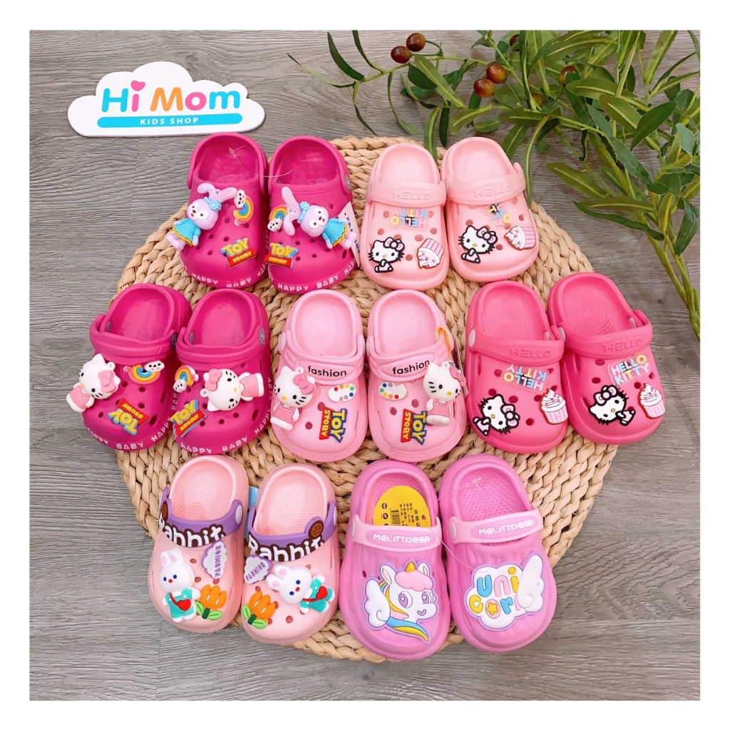 Dép sục cho bé, sục crocs bé gái siêu nhẹ chống trơn trượt.