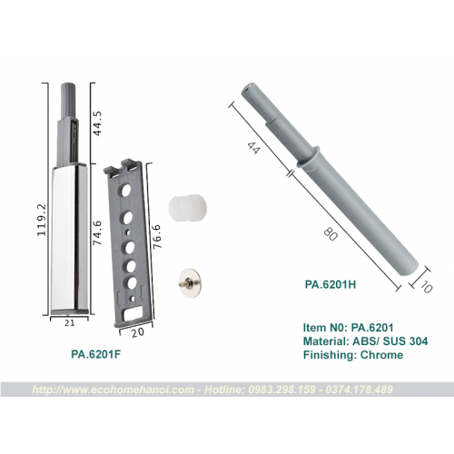 Nút Nhấn Nhả Từ (Push - Open) - Loại Lắp Âm Và Nổi