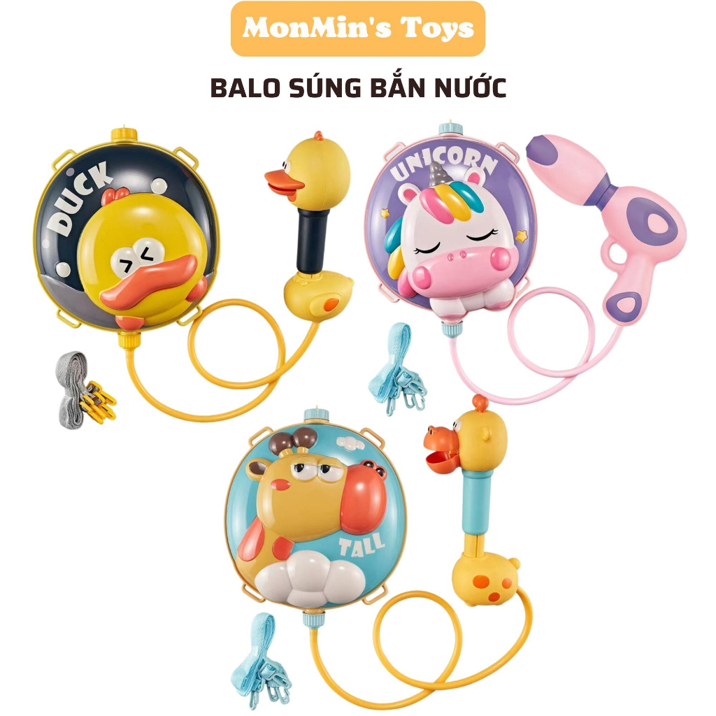 Balo súng phun nước cho bé, đồ chơi ngoài trời, đi biển, dã ngoại, hồ bơi. Đồ Chơi Giải Trí Mùa Hè Nhiều Màu Sắc
