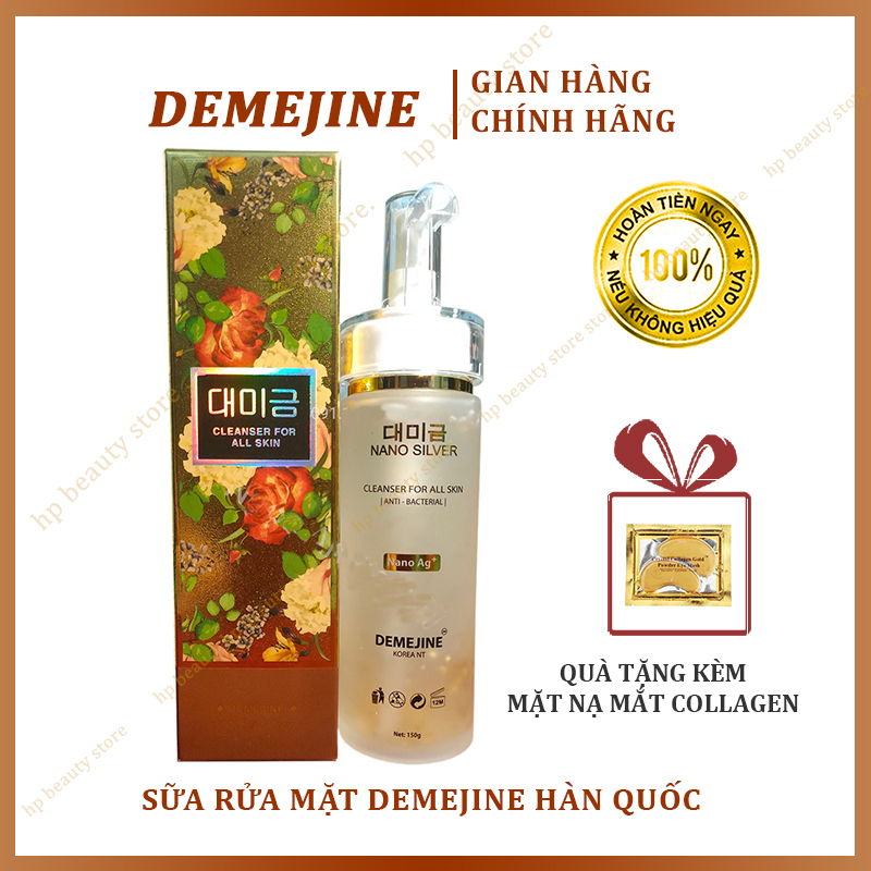 Sữa Rửa Mặt Demejine Hàn Quốc 100ml - Làm Sạch Sâu Cấp Ẩm Sáng Da, Hỗ Trợ Ngăn Mụn Đầu Đen Và Mụn Trứng Cá