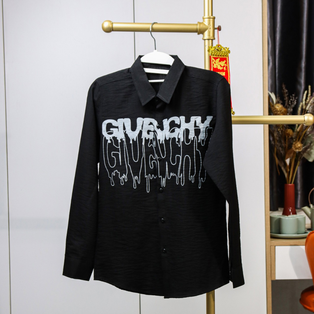 Áo sơ mi tay dài nam nữ chất vải đũi cao cấp co dãn nhẹ phối ba màu in chữ YUKI OUTFIT | BigBuy360 - bigbuy360.vn