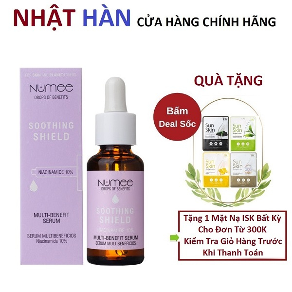 Tinh chất làm trắng, chống nhăn da Numee Soothing Shield Niacinamide 10% 30ml