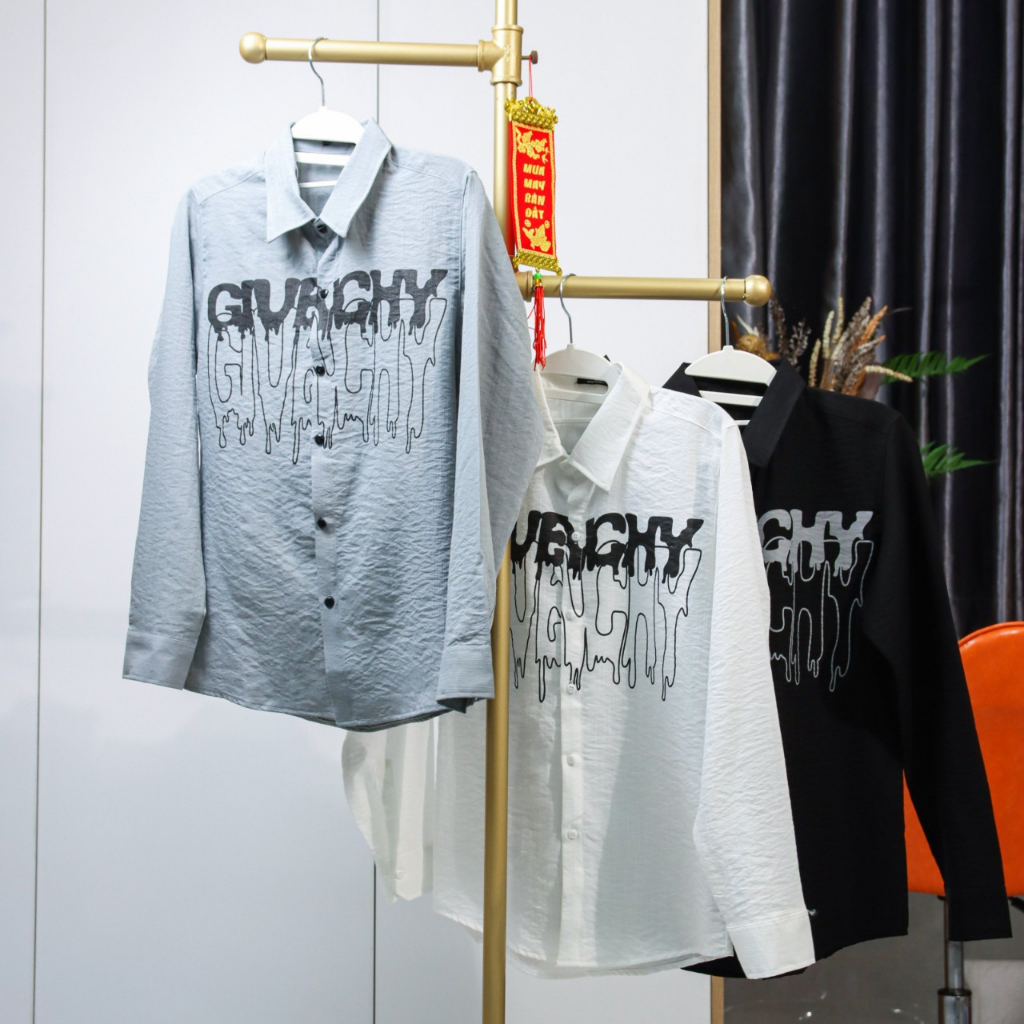 Áo sơ mi tay dài nam nữ chất vải đũi cao cấp co dãn nhẹ phối ba màu in chữ YUKI OUTFIT | BigBuy360 - bigbuy360.vn