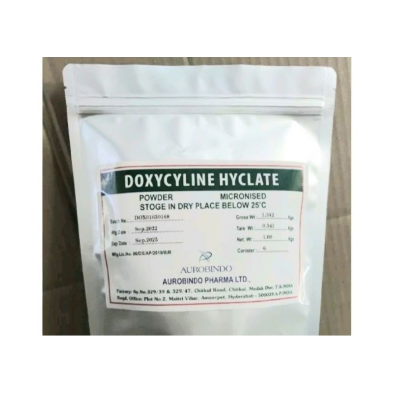 3Kg Doxycylyne Hyclat gồm 3 gói Doxycylin hyclat - mỗi gói 1kg