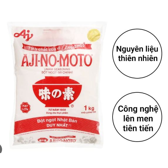 Ajinomoto Mì chính, Bột ngọt gói 1kg hạt lớn, cánh to