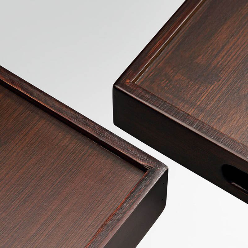 Khay gỗ đựng bình trà, tách trà,ấm trà bánh kẹo, trang trí bàn tiếp khách sang trọng - 33 cm, 36cm