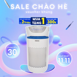 Máy lọc không khí HoMedics AP -T20 với chức năng lọc 360 độ bằng màng lọc HEPA giúp loại bỏ 99,0% vi khuẩn