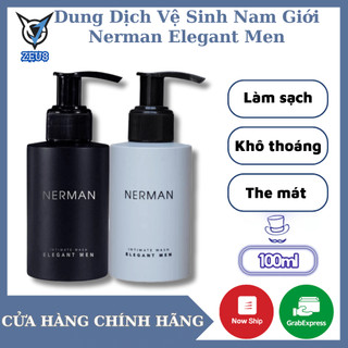 Dung Dịch Vệ Sinh Nam Giới Nerman Elegant Men 100ml/1chai - Nhẹ Dịu - Mát Lạnh - Sạch Khuẩn - Mùi Thơm Nam Tính