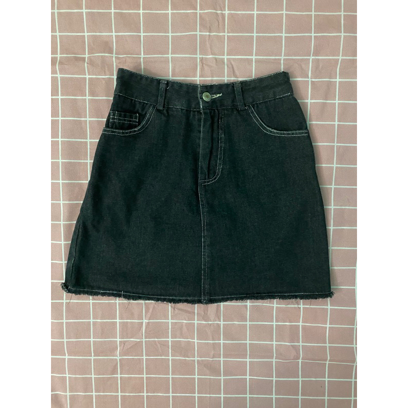 Chân váy bò đen sz S