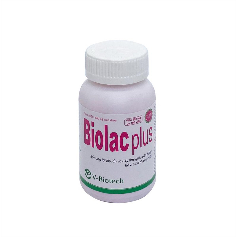 Men Tiêu Hoá Biolac Plus. Chai 100v