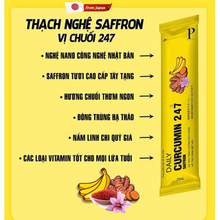 Thạch Nghệ Saffron Vị 🍌 247 (hộp 7 gói)
