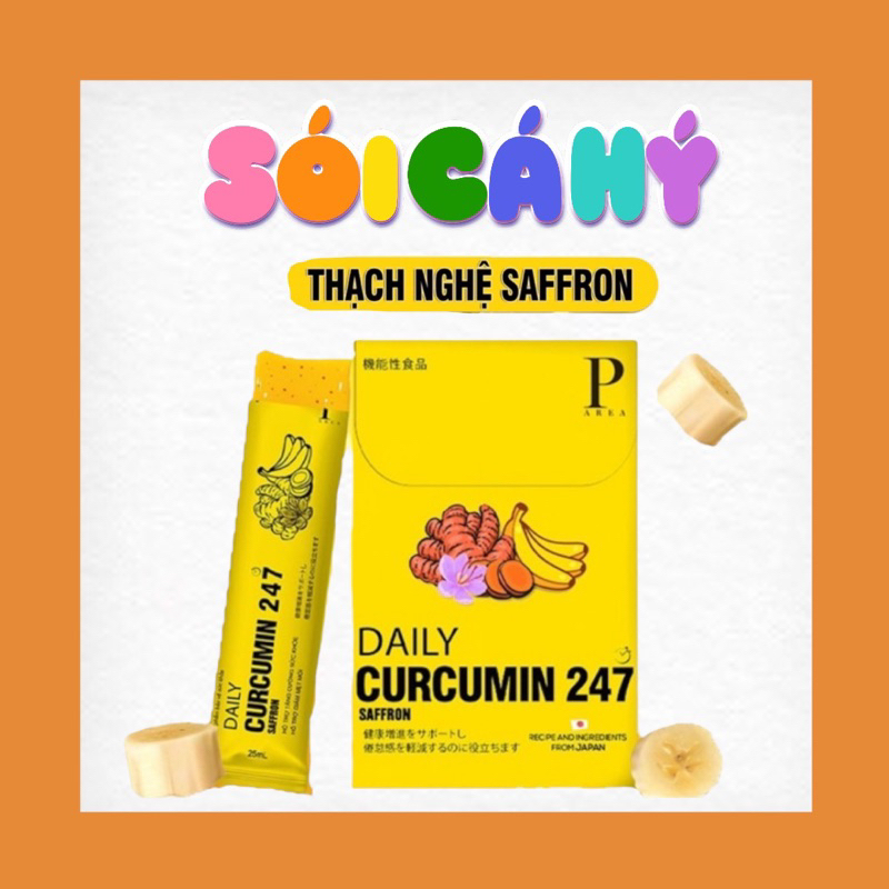 Thạch Nghệ Saffron Vị 🍌 247 (hộp 7 gói)