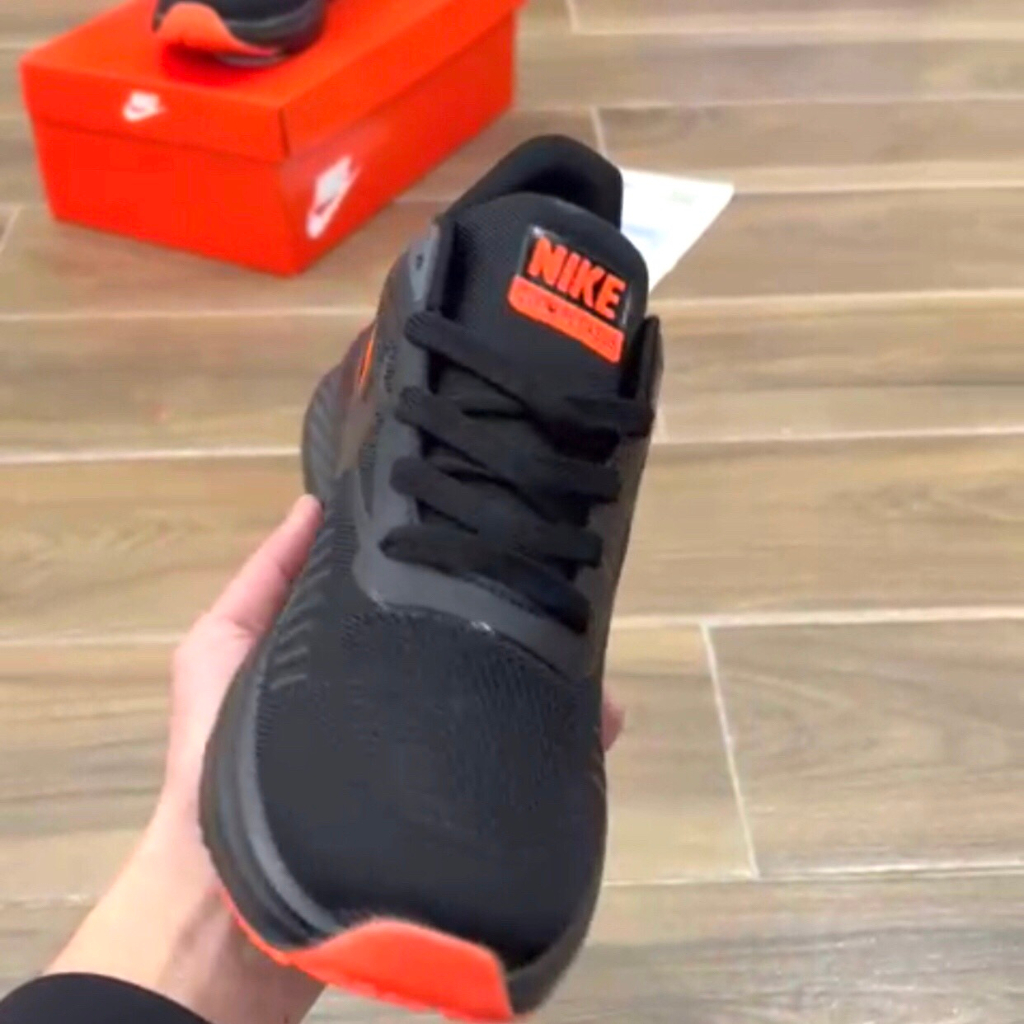 Giày thể thao nam Nike Zoom , Giày Nam Chạy, Đi Bộ Đế Mềm Nike Zoom đen đế cam VIP 65 - Freeship + FULBOX