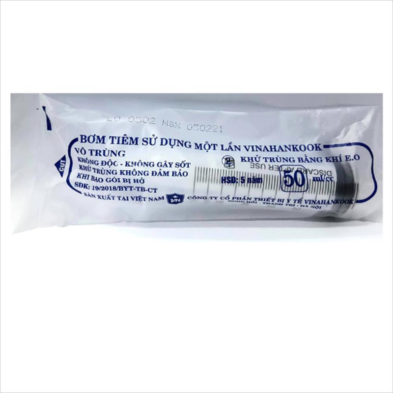 Bơm Tiêm 50cc. ống ăn, thụt rửa.