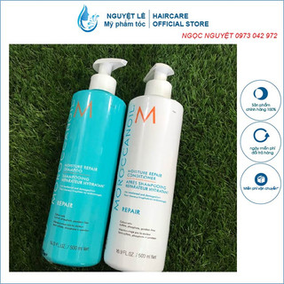 Dầu gội xả Moroccanoil phục hồi tóc hư tổn Moisture Repair 500mlx2 chính hãng