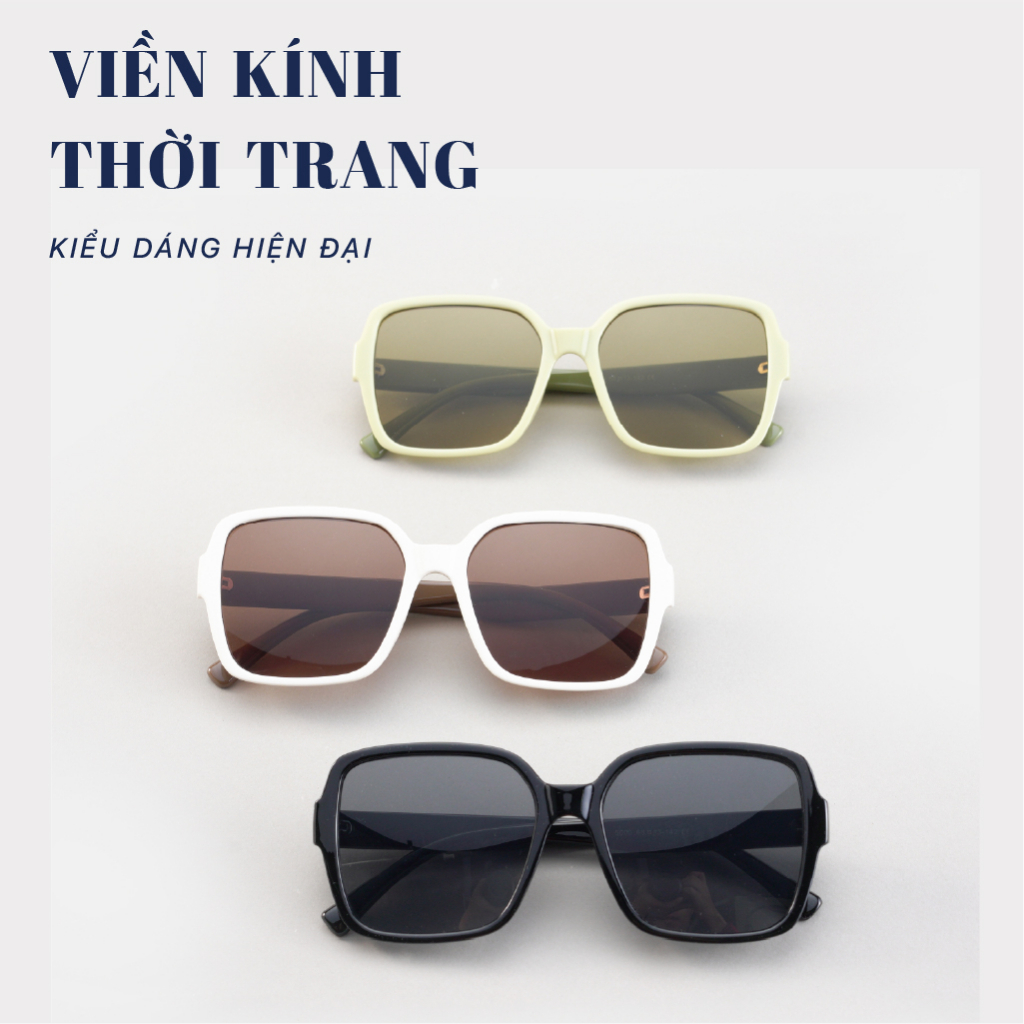 Kính mát nam nữ LB EYEWEAR gọng kính râm đi biển thời trang chất liệu nhựa cao cấp Oversize, gọng bao trọn tròng C13