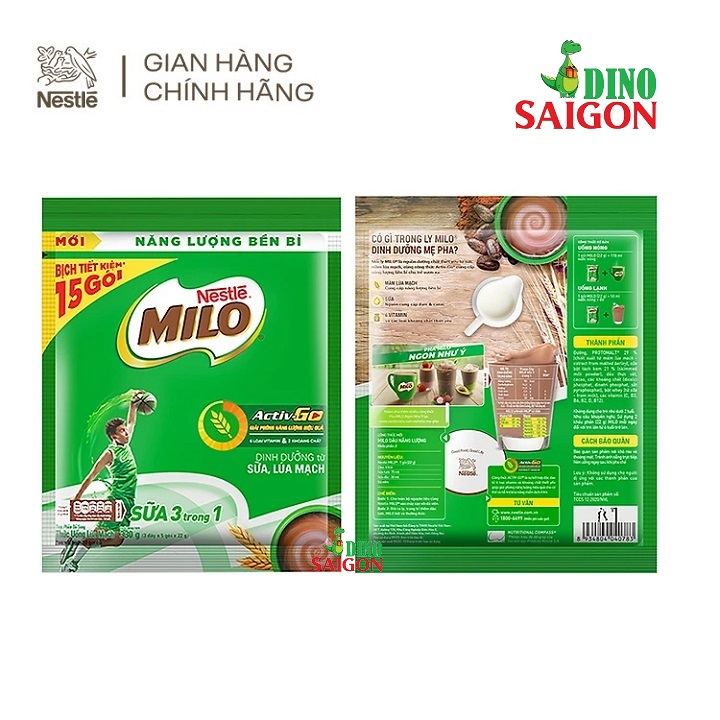 Thức uống lúa mạch Nestlé Milo nguyên chất (Hũ nhựa 400g, Bịch 15 gói)