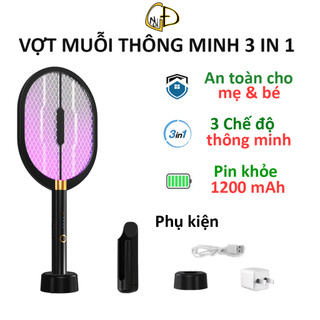 Vợt muỗi cao cấp tự động thiết kế độc đáo 3 chế độ vợt Vợt muỗi thông minh tự động bắt muỗi