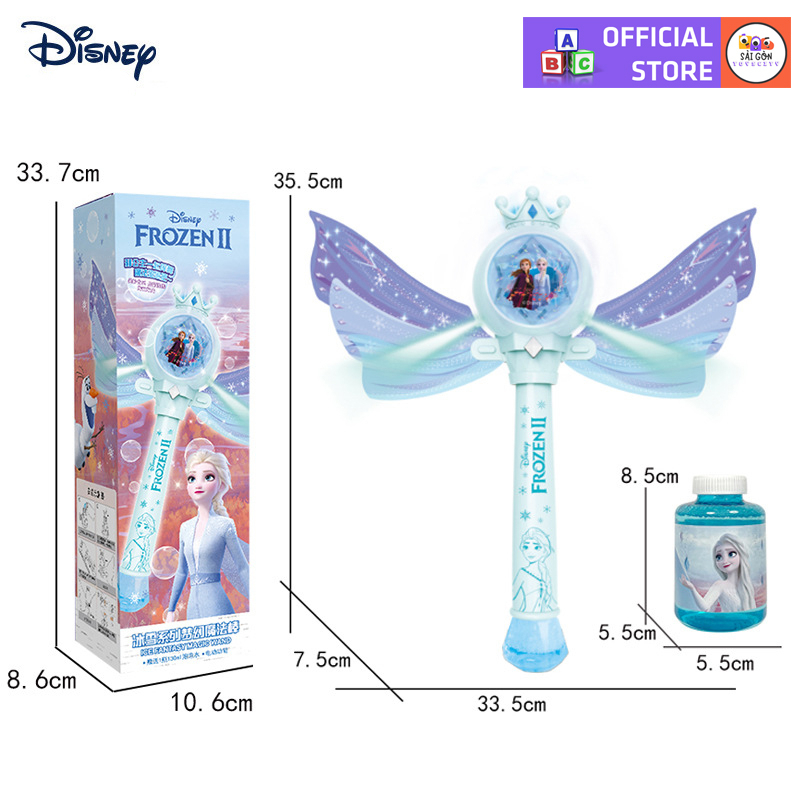 Gậy Phép Công Chúa Băng Giá Elsa, Sofia Thổi Bong Bóng  Xà Phòng Tự Động Có Đèn Và Nhạc Cho Bé Tặng Kèm Pin