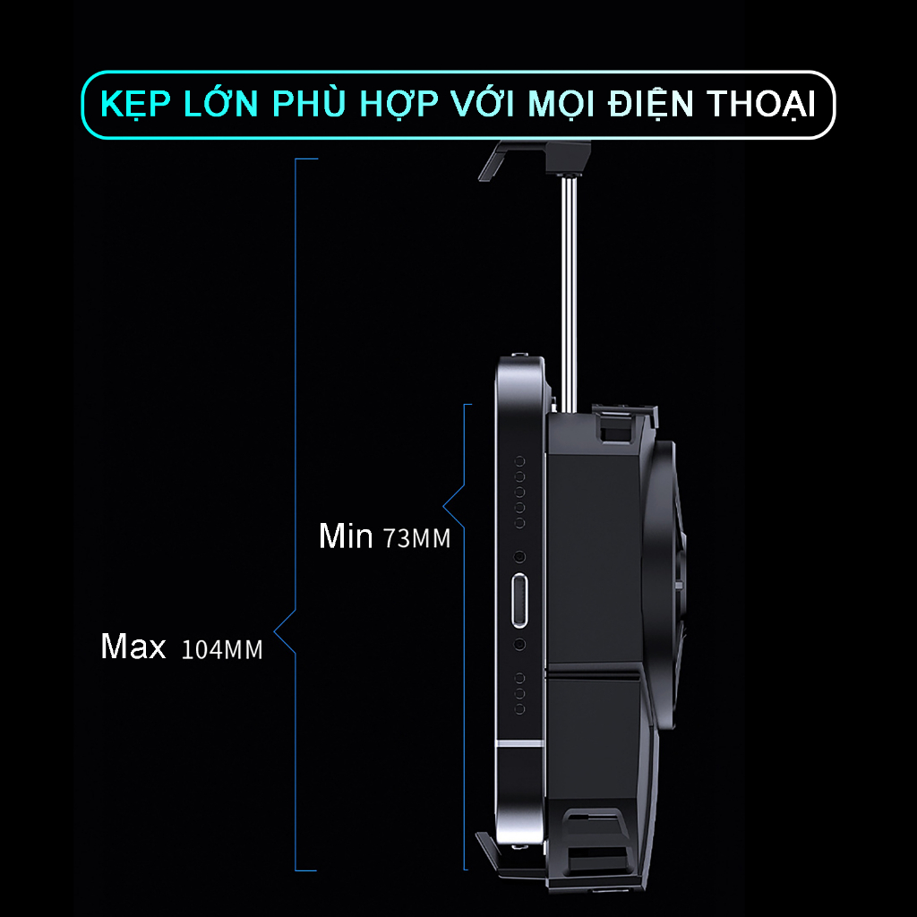 Quạt tản nhiệt điện thoại sò lạnh MEMO DLA2 gaming giúp làm mát nhanh tăng fps chơi game MOBA FPS liên quân PUBG FF COD