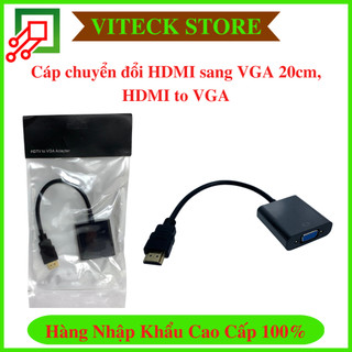 Cáp chuyển đổi hdmi sang vga 20cm, hdmi to vga dùng chuyển đổi hdmi từ pc, laptop, máy chiếu,...