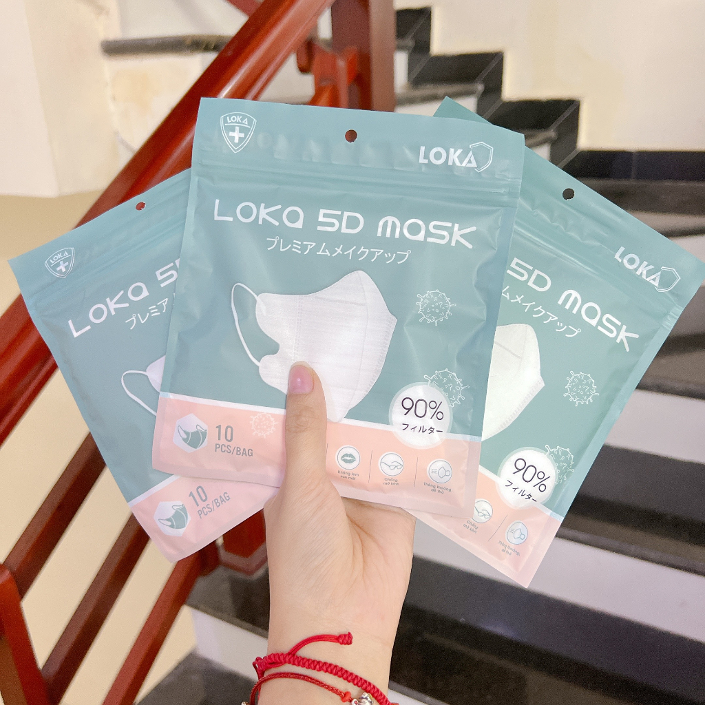 1 Thùng 100 chiếc khẩu Trang 5D Mask LOKA Chính Hãng , 5D Mask Ôm Sát Mặt