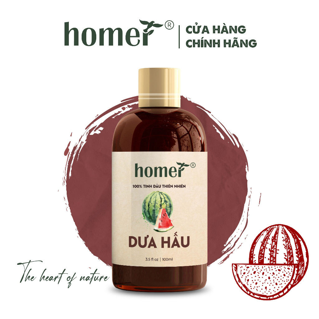 Tinh dầu Homer Dưa Hấu - Watermelon Essential Oil - đạt chuẩn chất lượng kiểm định