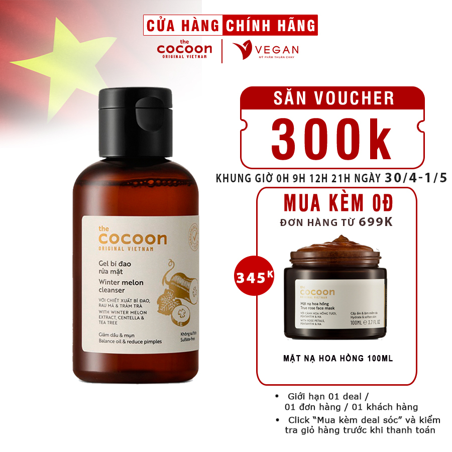 Gel bí đao rửa mặt Cocoon (Winter melon cleanser) 140ml